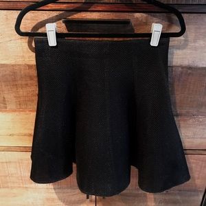Bloomingdales, Aqua Black Mini Skirt